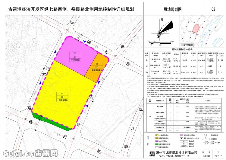 jpg 2,古雷港经济开发区纵七路西侧,裕民路北侧用地控制性详细规划